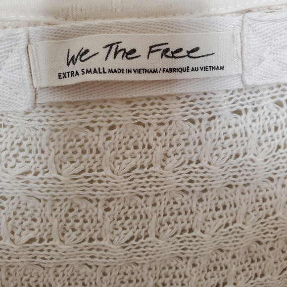 Free People XS Ivory Hacci top - Picture 3 of 12